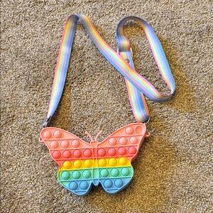 Colorful Butterfly Pop It Crossbody Bag